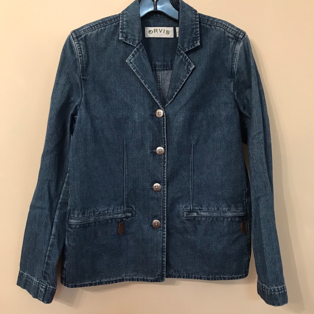 Orvis Dark Blue Denim Jean Jacket